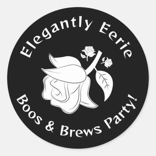 上品な魔女エレガントなハロウィーンステッカー ラウンドシール (正面)