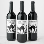 上品な魔女魔法の呪われたシャルドネ ワインラベル (ボトル)