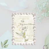 上品な鳩の洗礼招待状 招待状