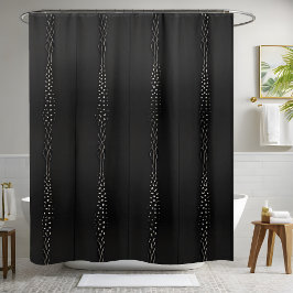 上品な黒いシャワーカーテン シャワーカーテン