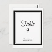 上品な黒いテー縁どブルシーティングカード ポストカード (正面/裏面)