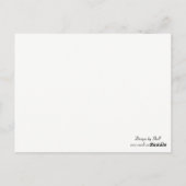 上品な黒いテー縁どブルシーティングカード ポストカード (裏面)