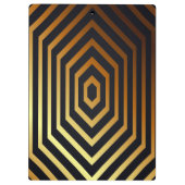 上品な黒い金ゴールドエレガントプロフェッショナル幾何学的 クリップボード (裏面)