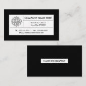 上品な黒と白 名刺 (正面/裏面)