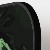 上品な黒の装飾W パーソナライズされた ピックルボールラケット (左詳細)