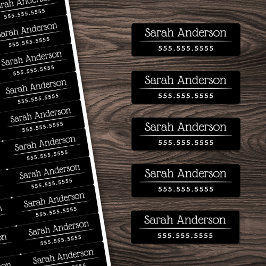 上品な黒または任意の色名番号の防水 ラベル