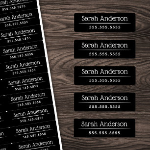 上品な黒または任意の色名番号の防水 ラベル