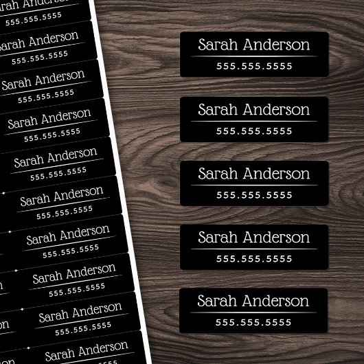 上品な黒または任意の色名番号の防水 ラベル