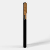 上品な黒エレガントのピンストライプとタンモノグラム Case-Mate iPhoneケース (裏面 / 右)