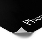 上品な黒温度計 ポスター (角)