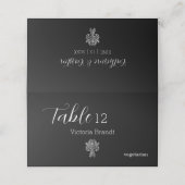 上品な2色の折り畳み座席表 プレイスカード (外部開封)