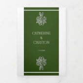 上品な2色結婚の 三つ折り招待状 (カバー)