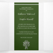 上品な2色結婚の 三つ折り招待状 (内部中)