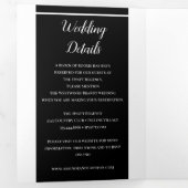 上品な2色結婚の 三つ折り招待状 (内部最初)