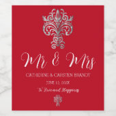 上品な2色 ワインラベル (シングルラベル)