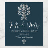 上品な2色 ワインラベル (シングルラベル)