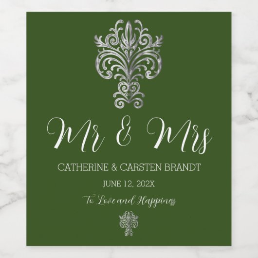 上品な2色 ワインラベル (シングルラベル)