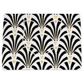 上品な20年代のヴィンテージのアールデコファン ラージペーパーバッグ (正面)