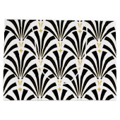 上品な20年代のヴィンテージのアールデコファン ラージペーパーバッグ (裏面)