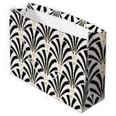 上品な20年代のヴィンテージのアールデコファン ラージペーパーバッグ (裏面アングル)