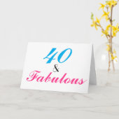 上品な40およびすばらしい誕生日はカスタマイズ カード (黄色い花)