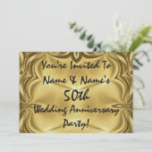 上品な50周年パーティーの招待状 招待状 (スタンド正面)