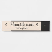 上品な「おかけください」 サインプレート (正面)