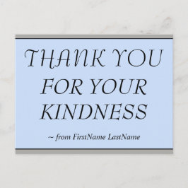 上品な「ご親切に感謝しています」ポストカード ポストカード