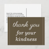 上品な「ご親切に感謝」ポストカード ポストカード (正面/裏面)