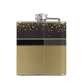 上品な エレガントな アイリッシュ シャムロック , 偽のゴールドのコンフェッティ フラスク (裏面)