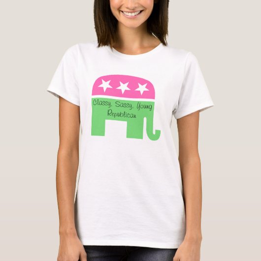 上品な、サッシーな、若い共和党Tシャツ Tシャツ (正面)