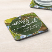 上品な「メリー＆マリード」クリスマスオーナメント コースター (左側)