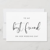 上品な 友達の結婚式の日に贈るカード 招待状 (正面)