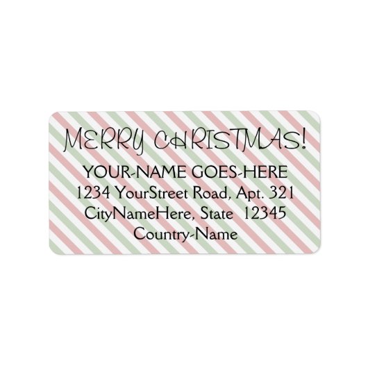 上品な「聖降誕祭お目出とう!」 住所 シール (正面)