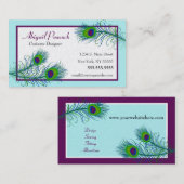 上品なContemporartyの孔雀の名刺 名刺 (正面/裏面)