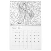 上品なLadysのぬり絵帳|色このおもしろい カレンダー (2月 2026)