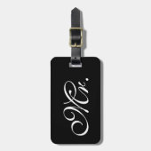上品なMr.ブラックラゲージタグ ラゲッジタグ (正面縦)