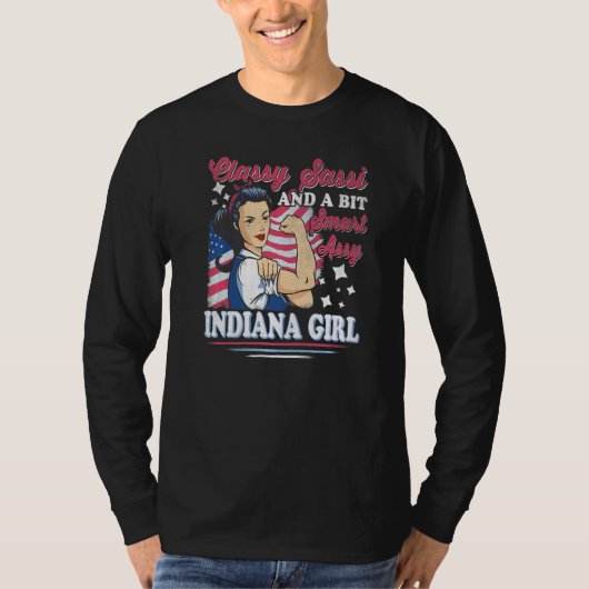 上品なSassiと少しAssi Indiana女頭が切れるの子のPre Tシャツ (正面)