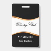 上品なVIP会員クラブのゲストバッジ バッジ (裏面)