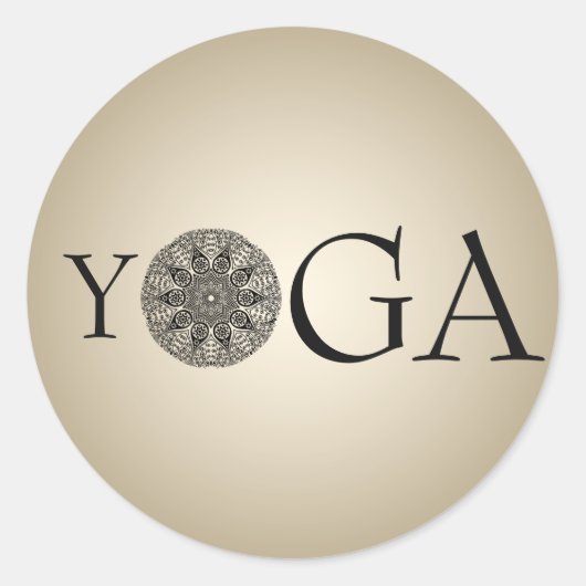 上品なYOGAシール ラウンドシール (正面)