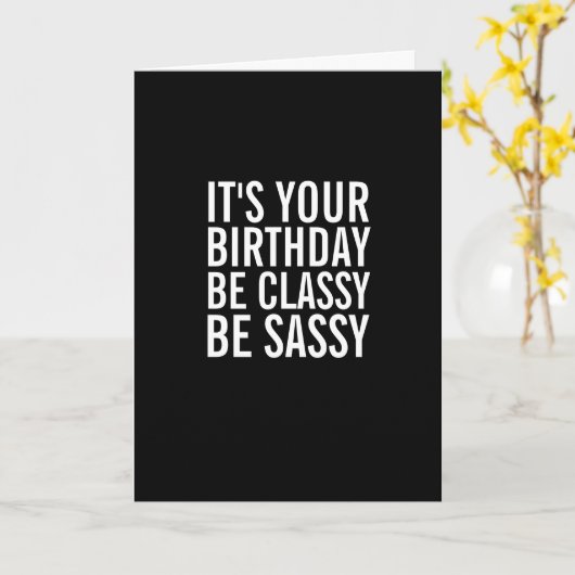 上品になれ…誕生日おもしろいカード カード (黄色い花)