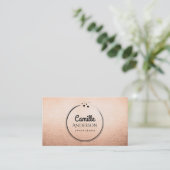 上品のばら色の金ゴールドおよび黒い御馳走メーカーの名刺 名刺 (スタンド正面)