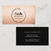 上品のばら色の金ゴールドおよび黒い御馳走メーカーの名刺 名刺 (正面/裏面)