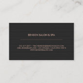 上品のばら色の金ゴールドの花のロイヤリティカード ロイヤリティカード (裏面)