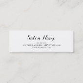 上品のストライプのピンクの白黒のメーキャップアーティスト スキニー名刺 (裏面)