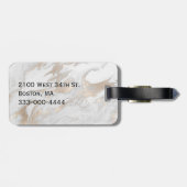 上品は一見のモノグラムのな荷物のラベルに大理石模様をつけました ラゲッジタグ (裏面横)