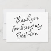 上品は"であることのために感謝していしています私の花婿介添人" サンキューカード (正面)