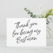 上品は"であることのために感謝していしています私の花婿介添人" サンキューカード (スタンド正面)