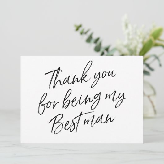 上品は"であることのために感謝していしています私の花婿介添人" サンキューカード (スタンド正面)