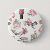 上品は|の水彩画のファッションにアクセントを置きます 缶バッジ (正面)